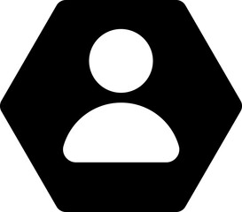person hexagon icon