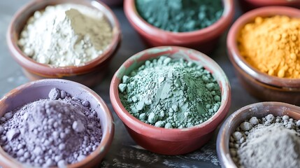 Powder in various colours