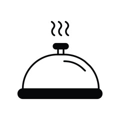 food tray glyph icon with white background vector stock illustration