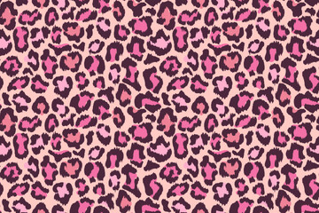 Pink leopard print seamless pattern. Animal print for fabric, textile, fashion, wallpapper
