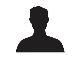 Boy Profile vector silhouette illustration
