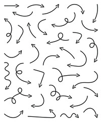 Set of  Arrow With Dote Vectors Design