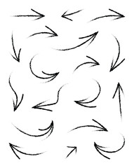 Set of Charcoal Arrow Vectors Design
