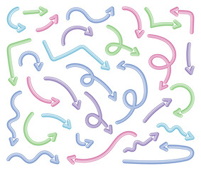 Set of Colorful Arrow Vectors Design