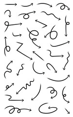 Hand Drawn Brush Arrow Vectors Design