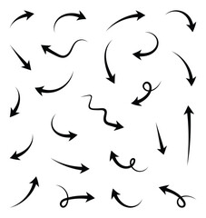 Set of Sharp Arrow Vectors Collection Design