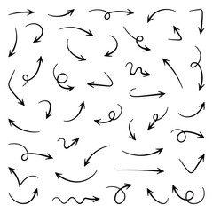 Sharp Thin Handrawn Arrow Vectors Collection Design