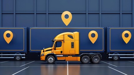 Fleet management solutions for tracking and maintaining vehicles, banner, with copy space