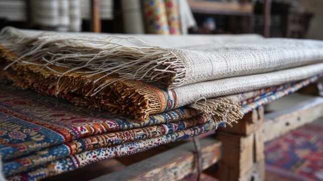 Pakistani khadi fabric, hand-spun and hand-woven from cotton.