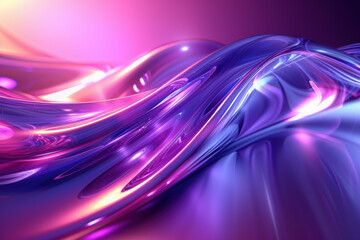 Naklejka premium Purple and Blue Gradient Waves