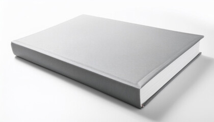 Fototapeta premium A blank notebook cover, isolated on a white background, ready for custom designs or branding, perfect for promotional products or personal use.