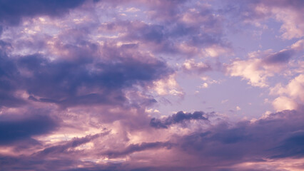 Dramatic red, orange, purple clouds