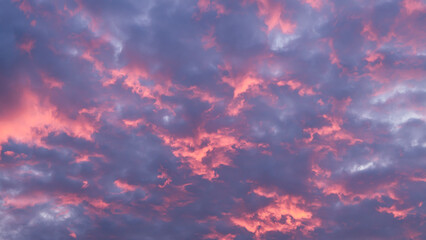 Dramatic red, orange, purple clouds