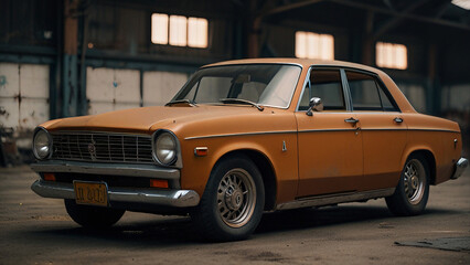 old car in the street