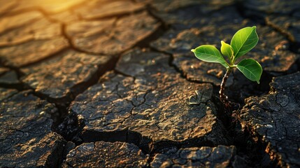 Life Emerging From Dry Earth