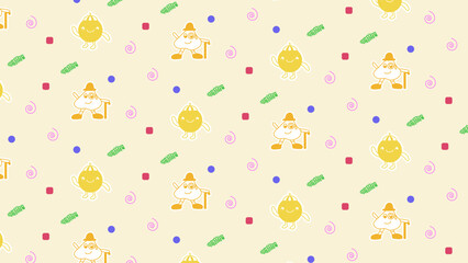 Pattern of the children's intellectual character, character ball for books, coloring, games, clothes, advertising