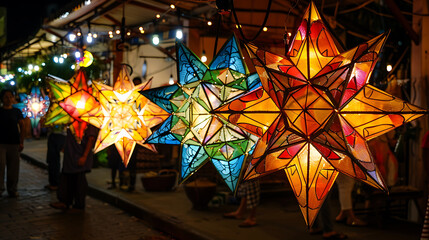 Intricate Filipino parol lantern making