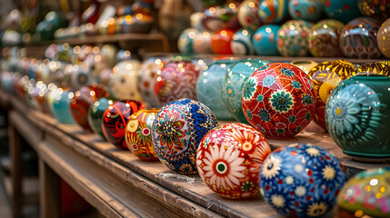 Fototapeta premium Intricate Millefiori glassmaking, artistic tradition, 