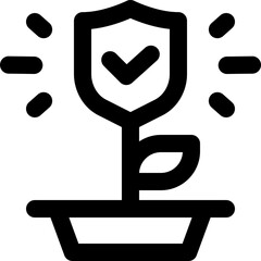 Fototapeta premium investment insurance icon. vector line icon for your website, mobile, presentation, and logo design.