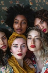 Group of young women posing