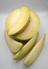 Melon, juicy sweet tropical fruit.