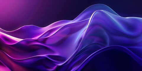 Obraz premium Abstract Purple and Blue Waves