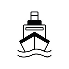 Cruise Ship vector icon