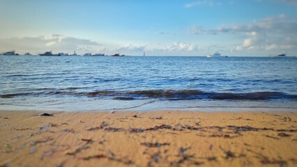 relax and enjoy the beautiful beach view in the morning