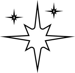 Obraz premium Sparkle Star Icon, bling vector, simple Premium Quality icons, Bright stars template design element, isolated on transparent background, for mobile concept and web design, mobile app, ui, ux.