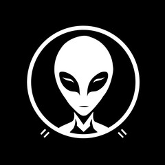 Alien Head Logo Icon Vector