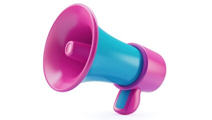 Pink and Blue Megaphone
