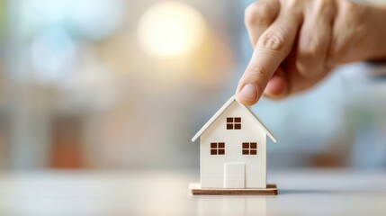 Person pointing at fake real estate listings, Double-cross, housing fraud and awareness