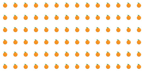 Fresh orange fruit pattern background vector.