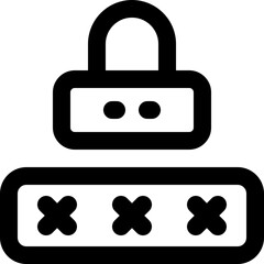 encryption icon. vector line icon for your website, mobile, presentation, and logo design.