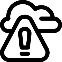 cloud error icon. vector line icon for your website, mobile, presentation, and logo design.