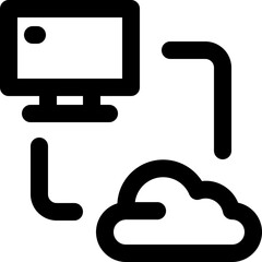 data transfer icon. vector line icon for your website, mobile, presentation, and logo design.