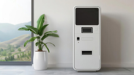 Advanced telehealth kiosk in a rural area, health tech, accessible healthcare