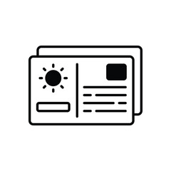Postcard vector icon