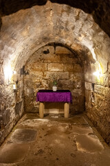 Hexham Abbey Crypt. The Anglo-Saxon crypt is the oldest part of Hexham Abbey dating from around 675AD. Built as a home for relics brought back by St Wilfrid from his travels.