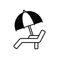 Beach Chair vector icon