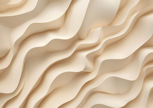 Elegant beige-peach wavy backgrud - minimalist fruid for luxury design