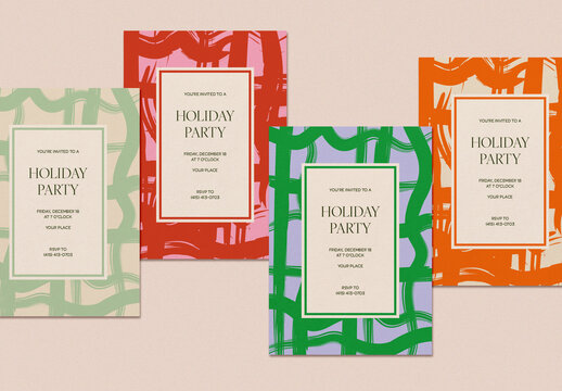 Holiday Party Invitation Layouts