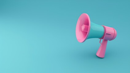 Pink and Blue Megaphone