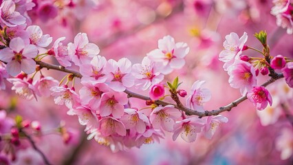 Beautiful pink cherry blossoms blooming in the spring , spring, flowers, bloom, pink, cherry blossoms, nature, season, garden