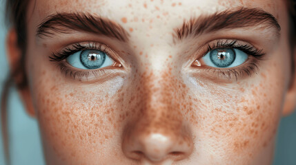 Close-up of woman with intense focus and narrowed eyes