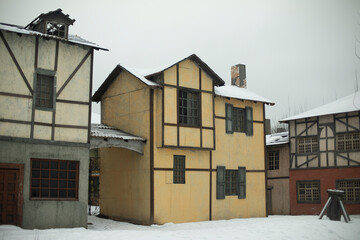 Old building. Scenery of old Europe. Western style houses.