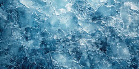 Obraz premium Blue Ice Surface Close Up