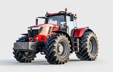 Powerful Red Tractor