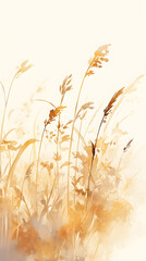 Autumn grass scenery