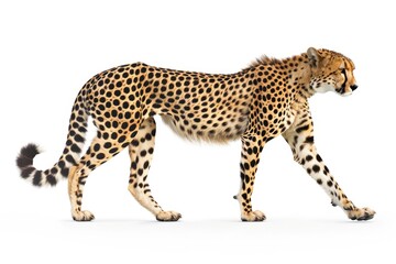 Fototapeta premium a cheetah on white background